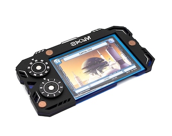 Star Wars Unlimited Base Holder: Matte Black and Blue Acrylic Tray with Magnetic Dials