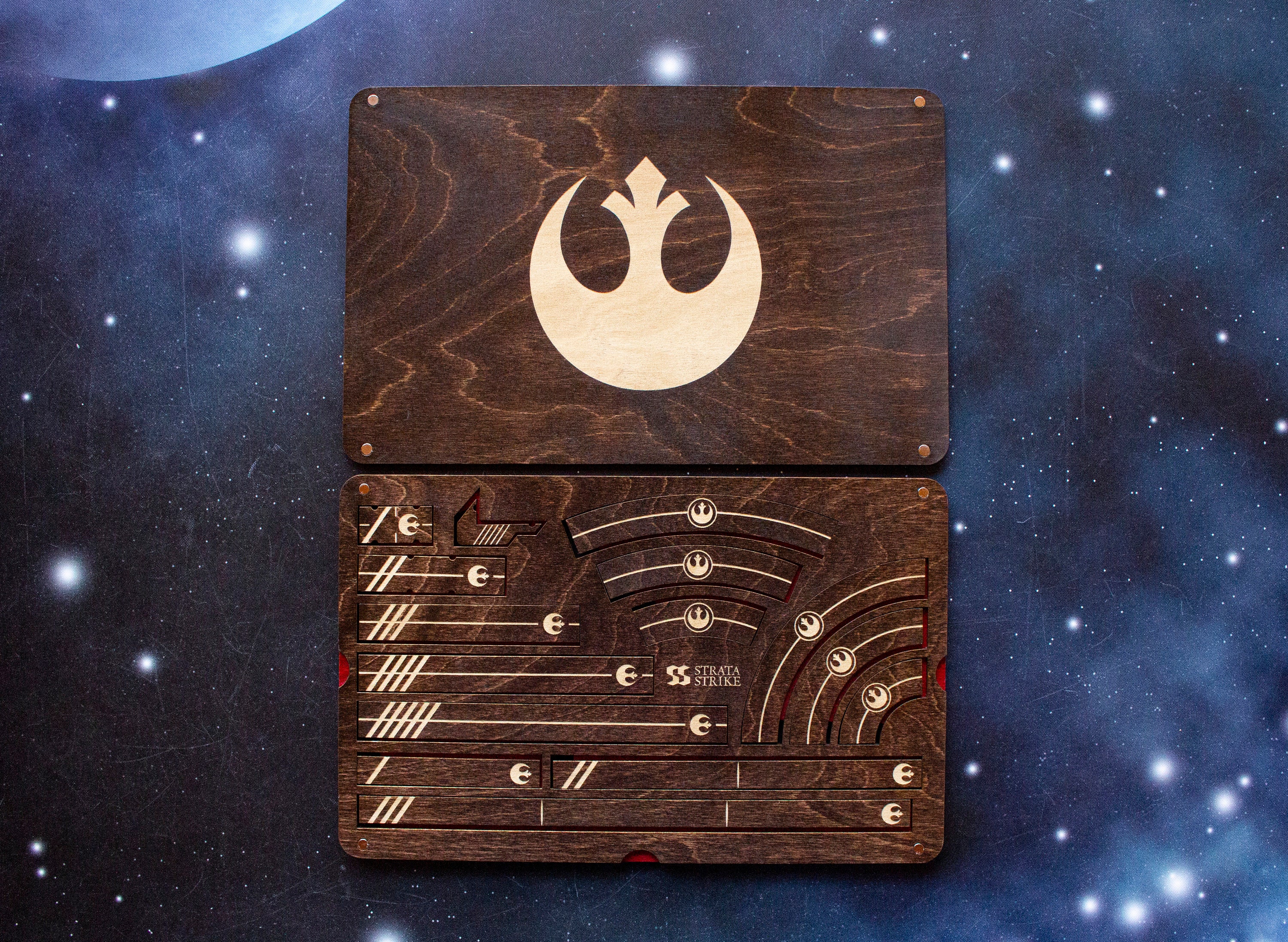 XWing Miniatures Template Tray 2.0 Rebel Edition KONA Color