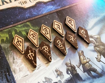 STRATA STRIKE | Arkham Horror LCG - Wooden Seal Token Set - Edge of the Earth - Double Sided