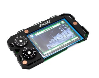 Star Wars Unlimited Base Holder: Matte Black and Green Acrylic Tray with Magnetic Dials