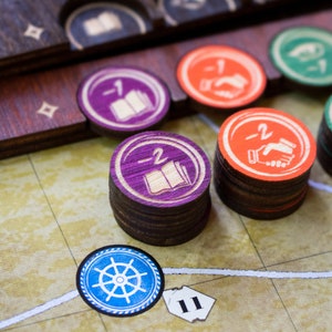 STRATA STRIKE Eldritch Horror Wooden Impairment Tokens Negative Skill Tokens image 3