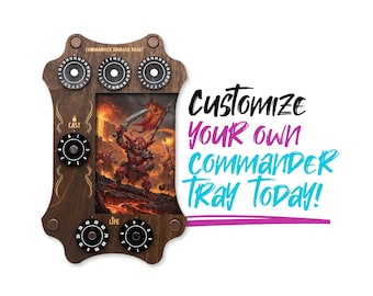 Strata Strike | Custom MTG Commander Zone Tray: Kona Wood & Acrylic Dials