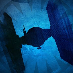 STRATA STRIKE Tie Fighter SF Star Wars X-Wing Poster Lustre Print image 2