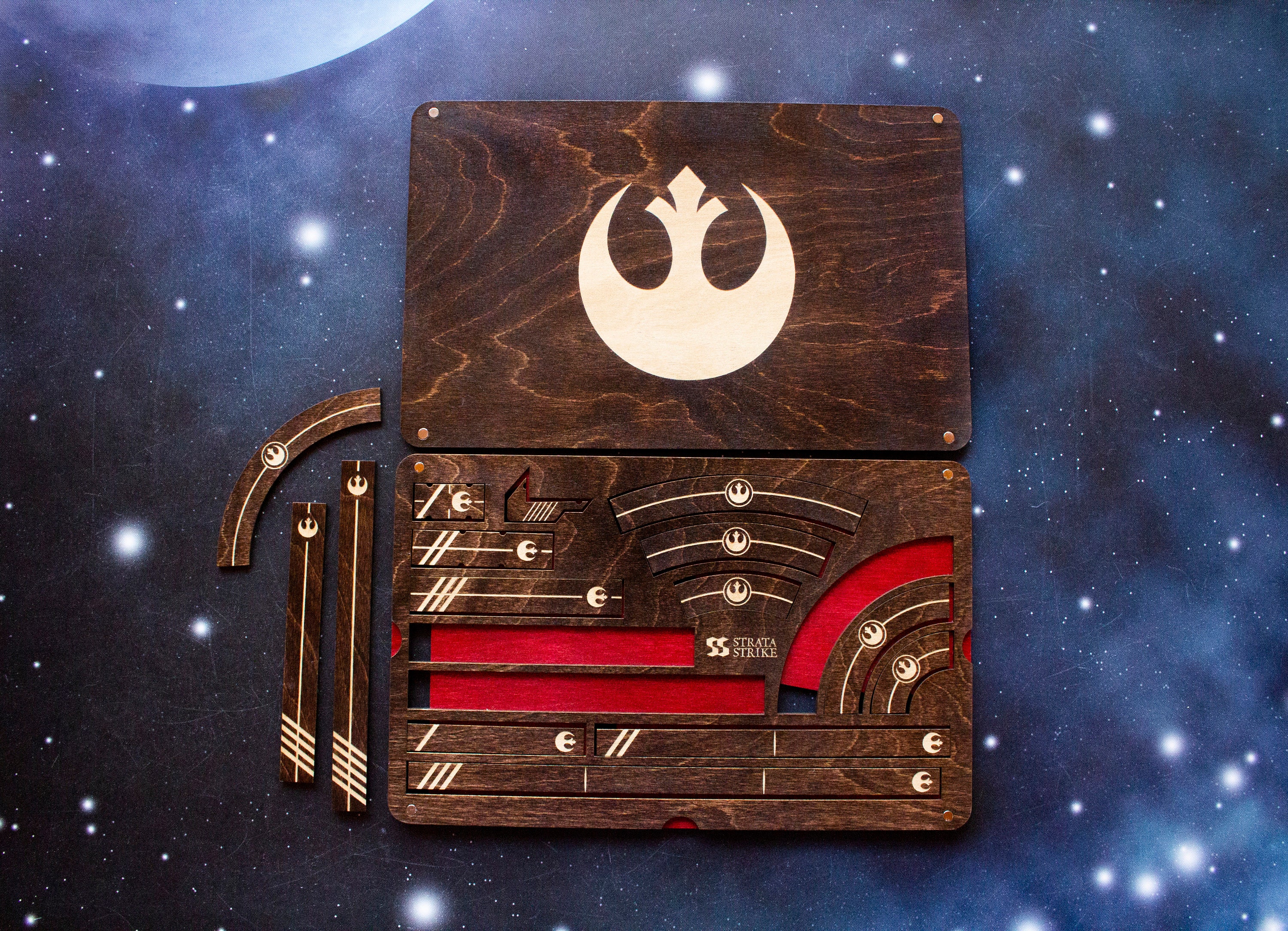 XWing Miniatures Template Tray 2.0 Rebel Edition KONA Color