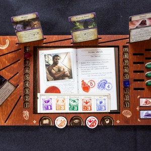 STRATA STRIKE | Eldritch Horror Player Board - Cognac & Kona Wood Stain