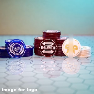 STRATA STRIKE | Set of 46 Tokens - *Singles Available - (25) Threat, (15) Momentum, (6) Determination | Star Trek Adventures Compatible
