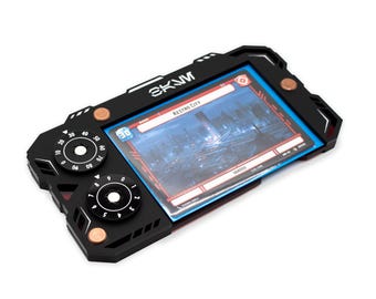 Star Wars Unlimited Base Holder: Matte Black and Red Acrylic Tray with Magnetic Dials