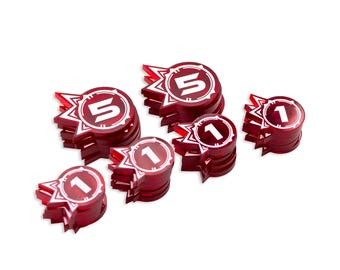 Shatterpoint Compatible Acrylic Damage Tokens: 31-Piece Bundle