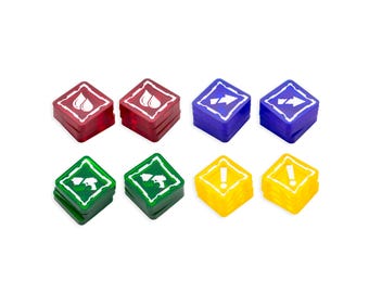 Shatterpoint Condition Tokens: Transparent Acrylic, Laser-Cut, 24-Piece Set