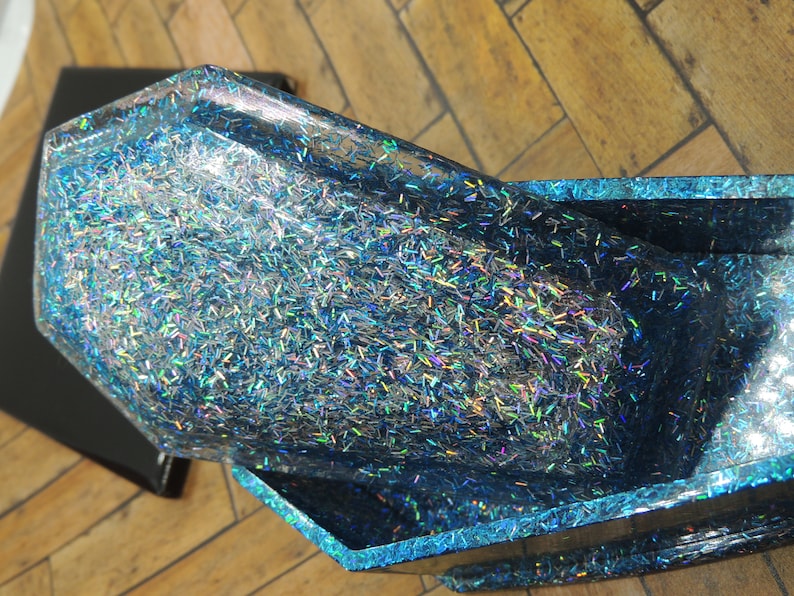 Holographic Coffin Jewelry Box