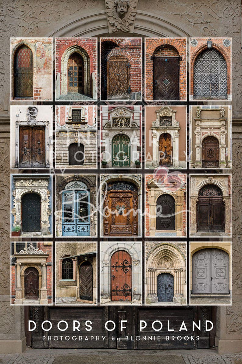 Doors of Poland Wall Art Poster Polskie Drzwi Etsy