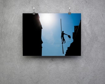 Sandomierz Tightrope Walker in Poland Fine Art Photograph