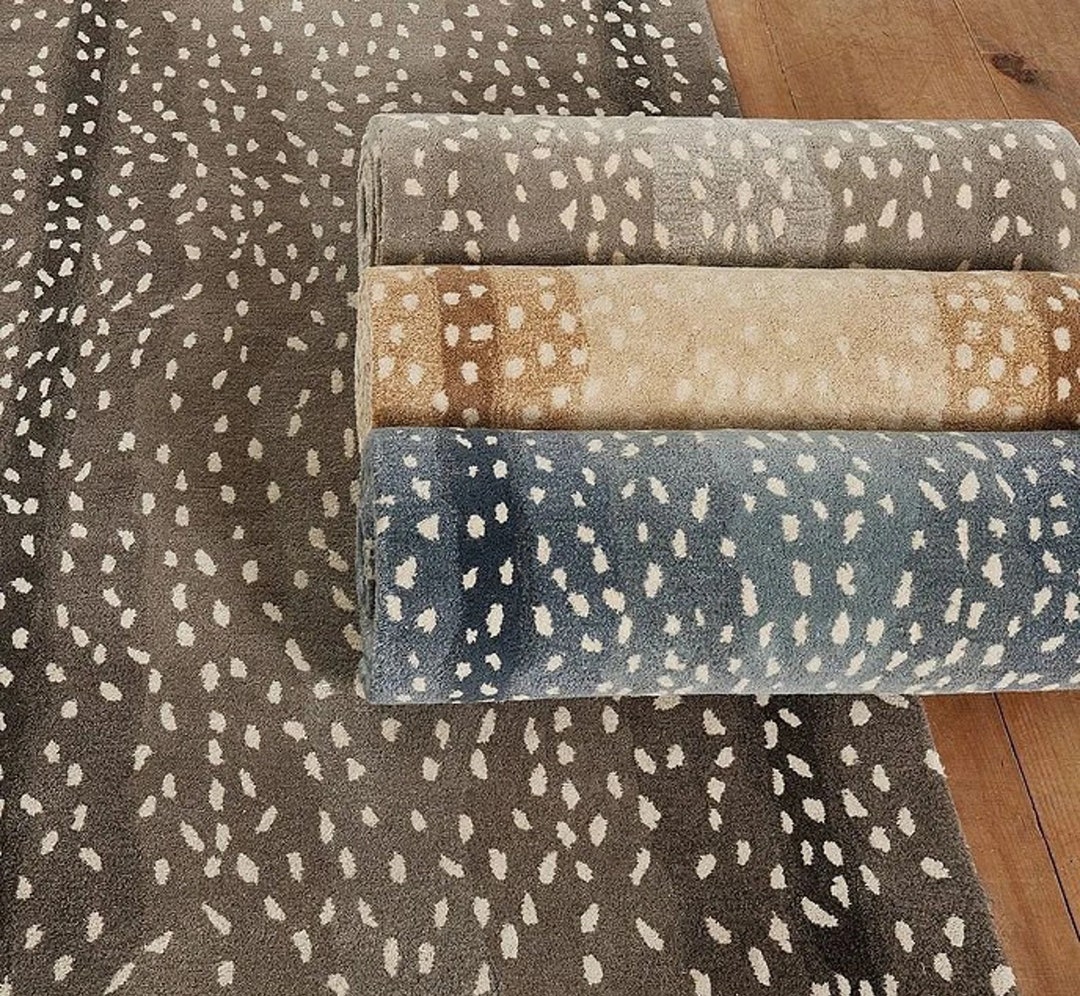 Antelope Texture Print Rugs 100 Wool Handtufted Area Rug for Etsy