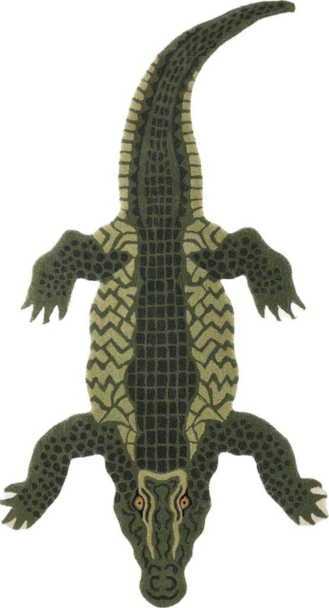 Hand Tufted Wool Crocodile Rugs Hand Made Cotton Backing Rug Etsy