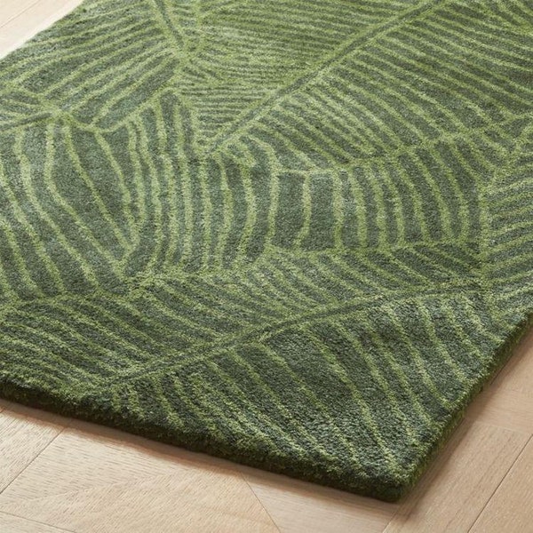 Luxus handgetufteter grüner Teppich Hand-getufteter 100% Neuseeland Wolle Teppich für Haus, Schlafzimmer, Wohnzimmer, Kinderzimmer