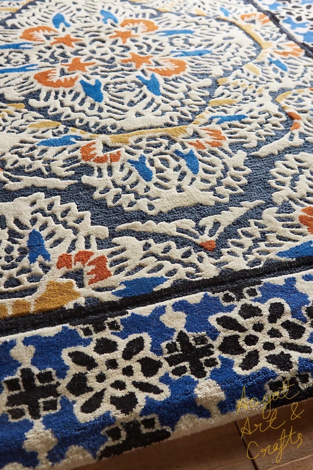 Regalia Rug Hand Tufted Rangoli Wool Area Rug Hand Tuft Tufted Wool Rug ...