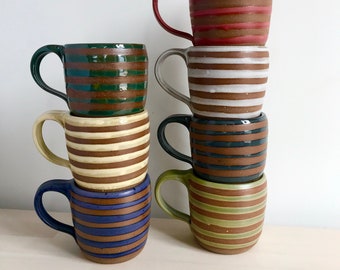 Striped mugs