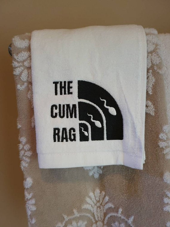 12x12 Clean up Rag Cum Rag Gag Gift Funny Gift Gifts for Him Home Decor  Funny Towel Penis White Elephant Stocking Stuff 