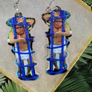 Frank earrings- funny earrings- gag gift - white elephant- stocking stuffer - jewelry - Handmade- gifts for her -  Christmas- Halloween