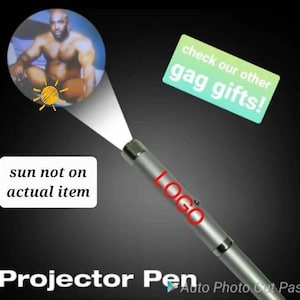 projector pen. - white elephant- gag gift - pen - funny pen- The legend - gag gift  - usa -