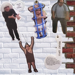 inspired by frank in playground- gag gift - funny - white elephant - car - gift - air freshener - Christmas- ornament - stocking stuffer -