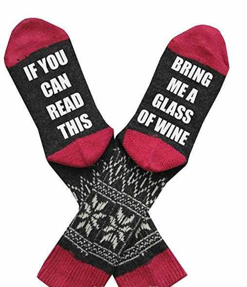 Wine Socks Funny Socks Gag Gift White Elephant Gag Etsy