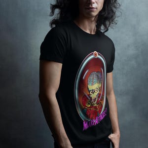 Mars Attacks Alien T-Shirt, Quirky Graphic Tee, Sci-Fi Art Shirt image 4