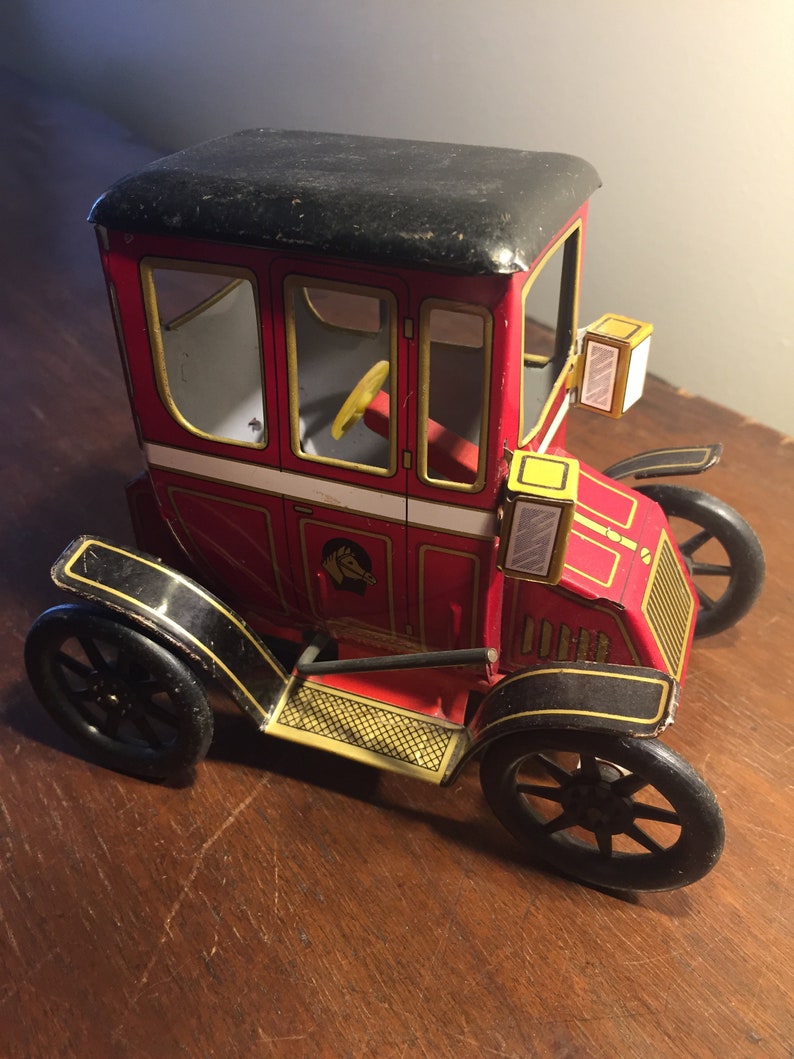 Made In Japan Antique Toy Car Lever Action Car Tin Plate Car Vintage Car Toy Model