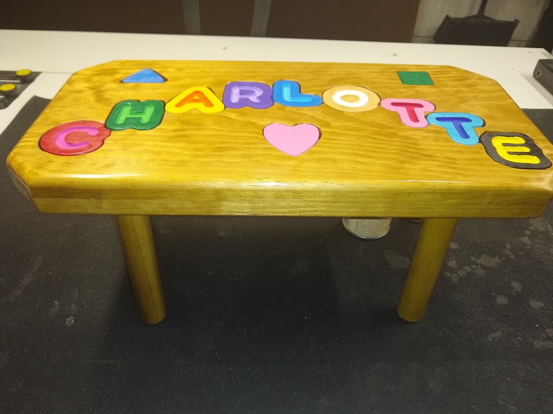 Personalized Childs Name/puzzle Stool Etsy