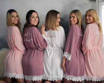 bridesmaid and maid of honor robes