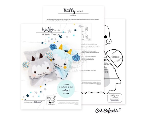 Patron De Couture Pdf Doudou Yeti Patron Jouet Souple Bebe Etsy Patron De Couture Pdf Doudou Yeti Patron Jouet Souple Bebe Etsy