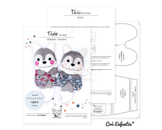 Patron De Couture Pdf Doudou Loup Patron Jouet Souple Bebe Etsy Patron De Couture Pdf Doudou Loup Patron Jouet Souple Bebe Etsy