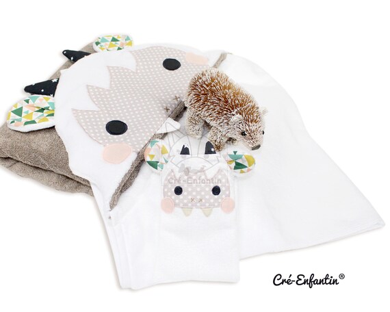 Patron De Couture Pdf Cape De Bain Et Gant De Toilette Yeti Etsy