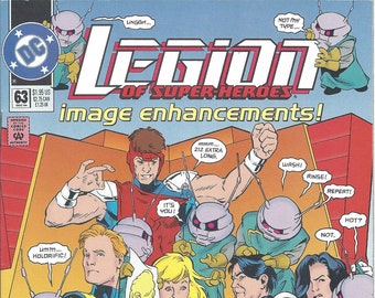 Legion of Super-Heroes #63 (Dec 94) - Saturn Girl, Cosmic Boy, Leviathan, Chameleon - DC Comics