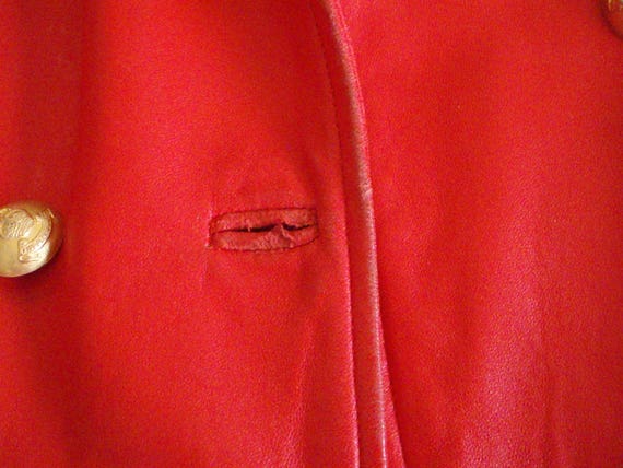 Women's Red Leather Coat - '70s Vintage, Beautifu… - image 8