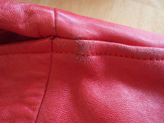 Women's Red Leather Coat - '70s Vintage, Beautifu… - image 6