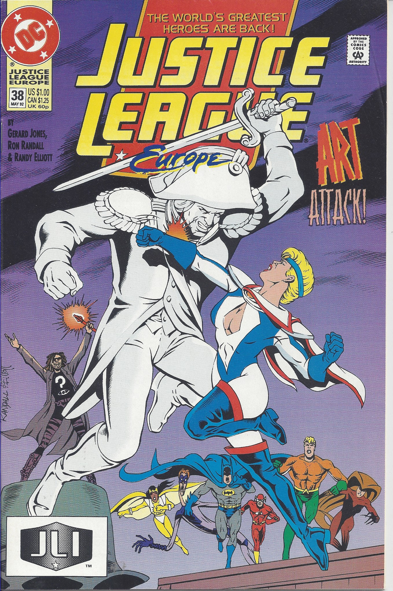 Justice League Europe 38 may 92 Batman Aquaman Flash - Etsy