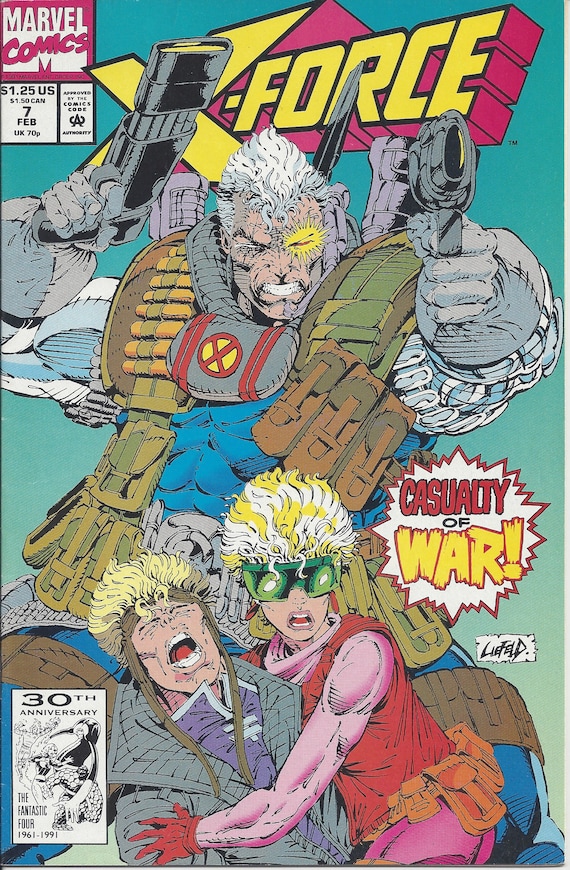 X Force 7 February 1992 With Cable Domino Warpath Vs Etsy X Force 7 February 1992 With Cable Domino Warpath Vs Etsy