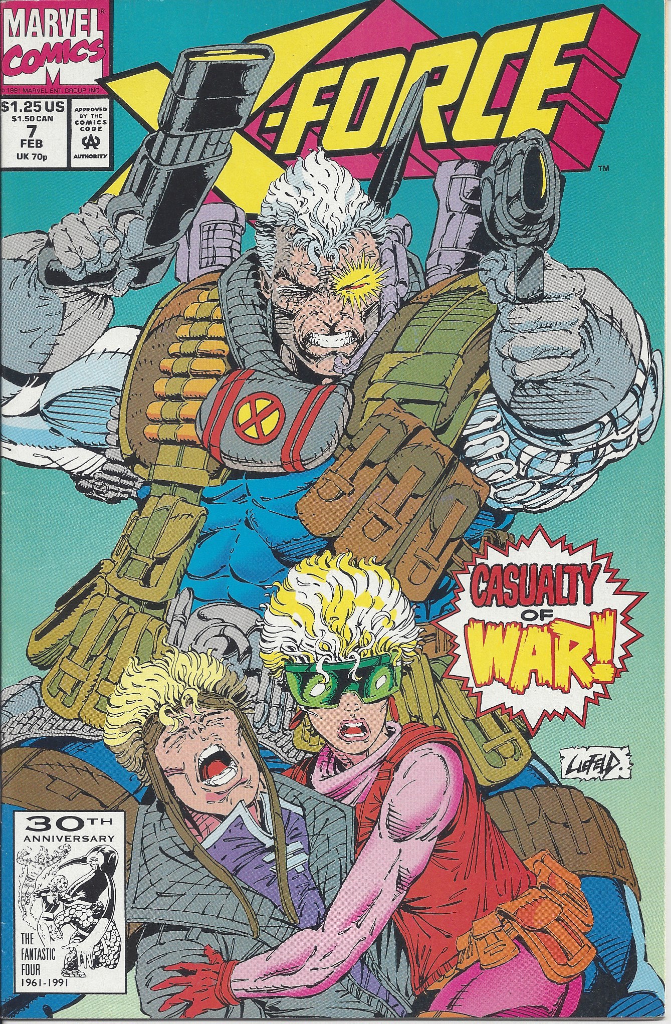X-force #7 (february 1992) -with Cable, Domino, Warpath Vs. the