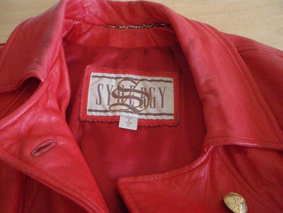 Women's Red Leather Coat - '70s Vintage, Beautifu… - image 5