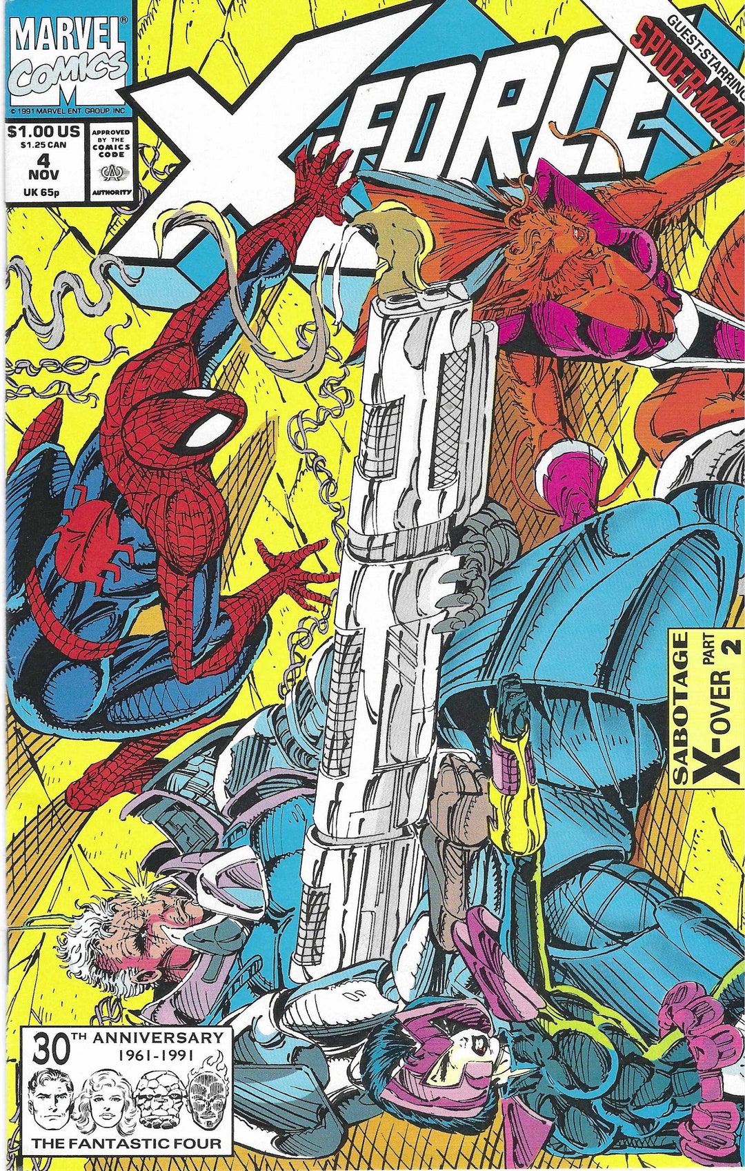 X-force #4 (november 1991) - With Cable, Domino, Spider-man