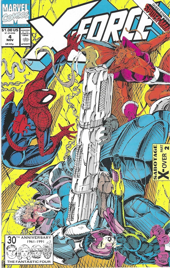 X-force #4 (november 1991) - With Cable, Domino, Spider-man