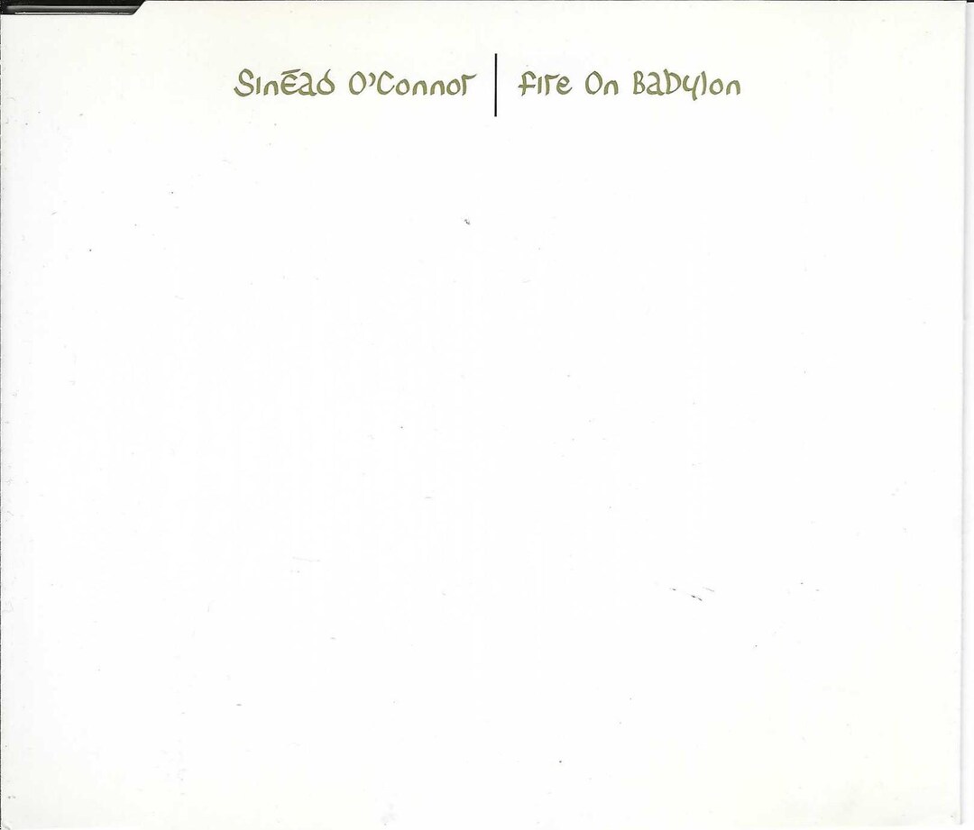 Sinead O Connor Fire On Babylon 4 Track Cd Single 1994 Out Of 