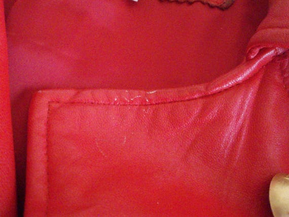 Women's Red Leather Coat - '70s Vintage, Beautifu… - image 7