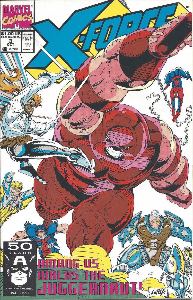 X-Force 1991 series # 7 near mint comic book