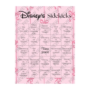 Pin BINGO Sidekicks - Downloadable File