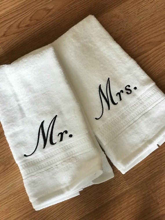 Embroidered Terry Cloth Hand Towels Etsy
