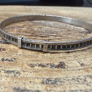 Vintage Sterling Silver Baby Bangle, Adjustable Child 925 Bracelet