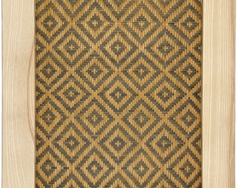 Custom Shaker Door Inserts made from Handwoven Basketry - Diamondback Pattern - Other Patterns Listed Separately