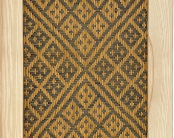 Custom Shaker Door Inserts made from Handwoven Basketry - Anaconda Pattern - Other Patterns Listed Separately